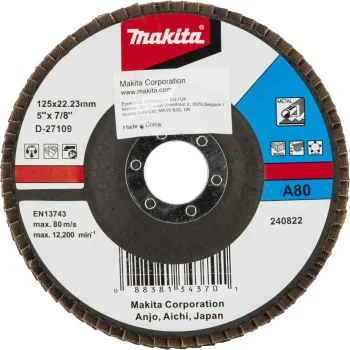 Makita Flap Disc D-27109, 125 mm, A80