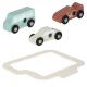 Wooden Multi-Level Toy Parking Garage with Gas Station