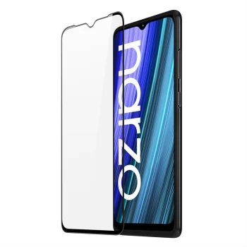 Dux Ducis 9D Tempered Glass Screen Protector for Realme Narzo 50A, 9H, Black