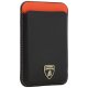Lamborghini Urus D8 Genuine Leather MagSafe Wallet - Black & Red
