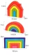 Wooden Blocks and Logic Game Jhtoy-280, Large Rainbow Set