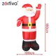 Inflatable Santa Claus Zortiva with LED Lighting 180 cm IP44