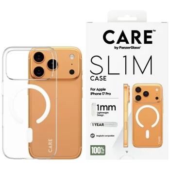 PanzerGlass CARE SL1M MagSafe dėklas iPhone 17 Pro, skaidrus