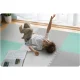Ricokids Large Foam Puzzle Play Mat 180x180 cm, 9 pcs, Grey/Turquoise