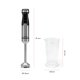 Huslog 3-in-1 Immersion Hand Blender 1500W with Whisk and Chopper