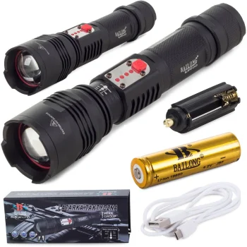 Bailong W767 Tactical Flashlight CREE XM-L T6 with USB and Power Bank