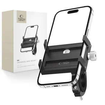 Tech-Protect V4 Bike Handlebar Phone Holder, Black