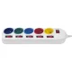 Maclean MCE204 M/W Power Strip, 5 Outlets with Switches, 1.5m