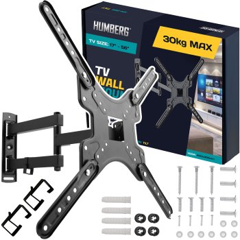 Humberg Full Motion TV Wall Mount for 17-56 Inch TVs, 30 kg Capacity