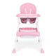 Ecotoys Baby High Chair with Basket and 5-Point Harness, Pink