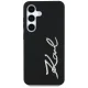 Karl Lagerfeld Silicone Metal Signature Logo Case for Samsung Galaxy S25, Black