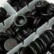 Rubber Grommet and Blanking Plug Set, 200 pcs, Black