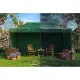 Plonos Garden Pavilion with 3 Walls 3x6m Green