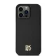 DKNY iPhone 15 Pro Max Case Leather Monogram Pattern MagSafe, Black