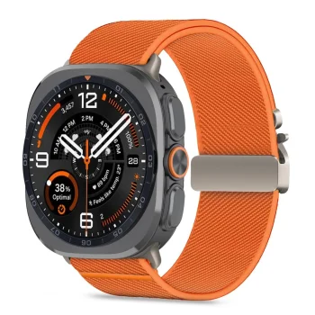 Tech-Protect Nylon Clasp Strap for Samsung Galaxy Watch Ultra 47mm - Orange