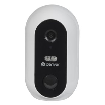 Denver IOB-209 Outdoor WiFi Surveillance Camera, White/Black