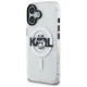 Karl Lagerfeld Case for iPhone 16 IML Choupette Head Sketch MagSafe, Clear