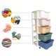 Kids 5-Drawer Storage Cart on Wheels, Plastic Toy Organizer