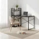 Modernhome Computer Desk with Bookshelf 120x60 cm, Black