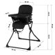 Ricokids Nuco Foldable High Chair for Babies, black