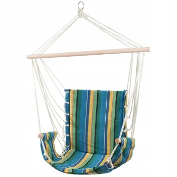 Brazilian Garden Hammock Chair with Armrests and Cushion