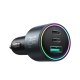 Joyroom JR-CCN07 145W Car Charger 2xUSB-C USB-A + 100W USB-C Cable - Dark Gray