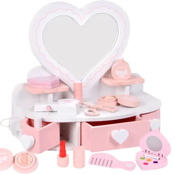 Bakalu Wooden Dressing Table for Girls with Accessories