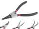 Circlip Pliers Set, 4 Pcs, Straight and Bent, Black