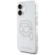 Karl Lagerfeld IML Rhinestones Karl Head Case for iPhone 16 Clear