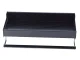 Hanging Wall Shelf with Hooks and Railing, 30 cm, Black