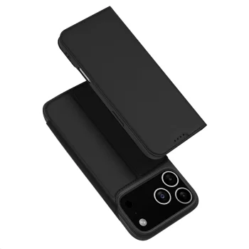 Dux Ducis iPhone 17 Pro Max Wallet Case Skin Pro, Black