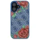 Guess dėklas iPhone 16 6.1\" 4G Flowers Print MagSafe, GUHMP16SP4ROPEMCB, mėlynas