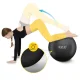Gimnastikos kamuolys 4FIZJO Reh Ball 75 cm, juodas