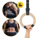 4Fizjo 1601 Gymnastic Rings for Pull-ups, Black/Green