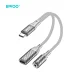 BWOO BZ67 2-in-1 USB-C to 3.5mm and USB-C PD 65W Adapter Grey