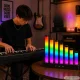 LED RGB Desktop Equalizer Lamp Music Sync with Remote 24x24 cm