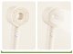 Shower Head, 5 Functions, with Button, Cream