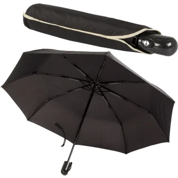 Automatic Folding Umbrella with Cover, Black