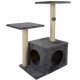 Cat House Tree with Sisal Scratching Posts - 71cm, Gray/Beige