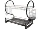 Two-Tier Dish Drainer, Black