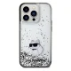 Karl Lagerfeld iPhone 14 Pro Max Case Liquid Glitter Choupette, Transparent