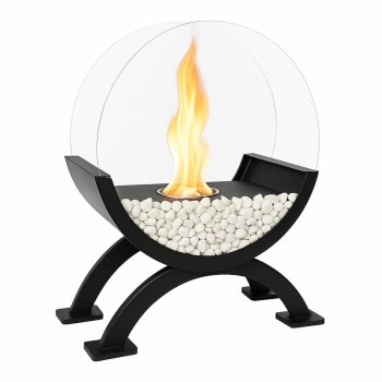 Smokeless Tabletop Fireplace Round Bio Ethanol Fire Pit for Indoor Outdoor Use