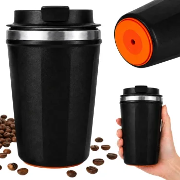 Anti-Spill Thermal Mug with Suction Cup, 380ml, Black