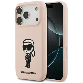 Karl Lagerfeld Karl Sketch & Logo MagSafe Case for iPhone 17 Pro Max, Pink
