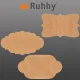 Ruhhy Self-Adhesive Labels on a Roll, 300 Pcs, 3 x 5 cm, Brown