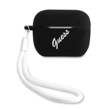 Guess Silicone Vintage AirPods Pro Case, Black/White