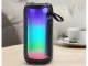 Portable Wireless Bluetooth Speaker with RGB Light and FM Radio, Black
