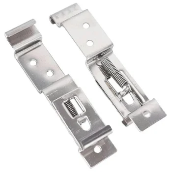 Frameless License Plate Holder, Steel, 2 pcs, Silver