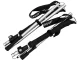 Folding Trekking and Nordic Walking Poles, Silver