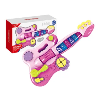 Interactive Musical Guitar Toy Huanger HE0502 Pink 18m+